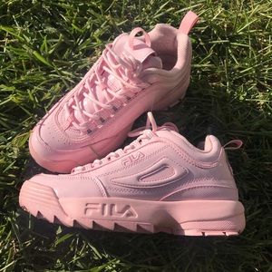 Pink Fila Disruptors size 8